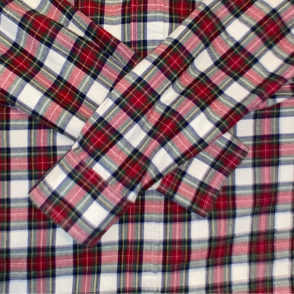 Fred Perry $275 Red & White Plaid Flannel Button Down Shirt sz Small EUC - Picture 12 of 16